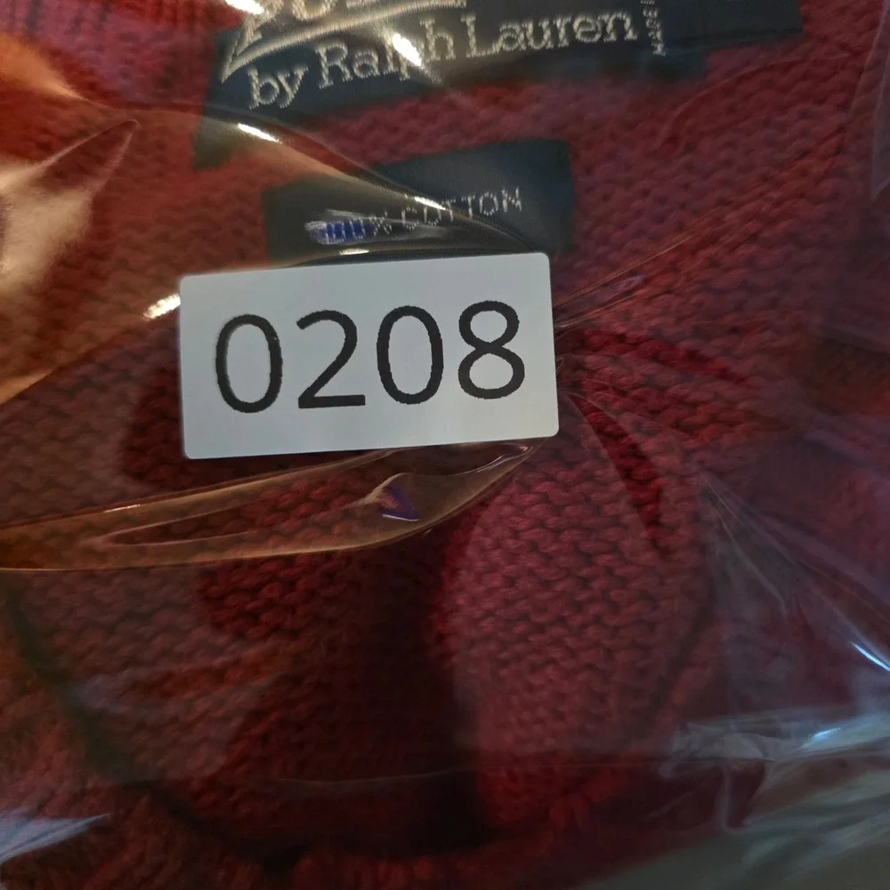 VINTAGE 90S POLO RALPH LAUREN SWEATER VEST MENS LARGE RED BLUE PONY VNECK COTTON